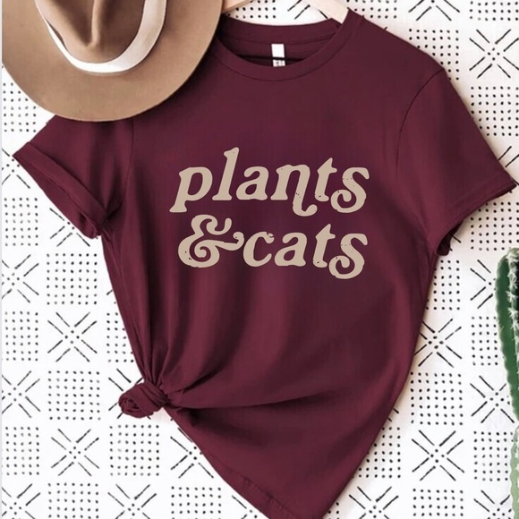NEW Plants and Cats Shirt - Picture 2 of 3